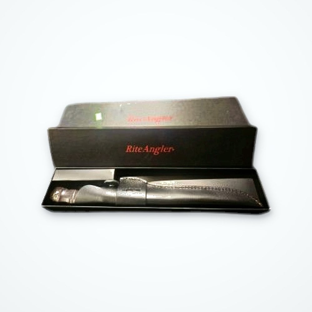 Rite Angler 8 inch Damaskus Filet Knife, boxed with Sheath, Coastal Fishing Supply product photo